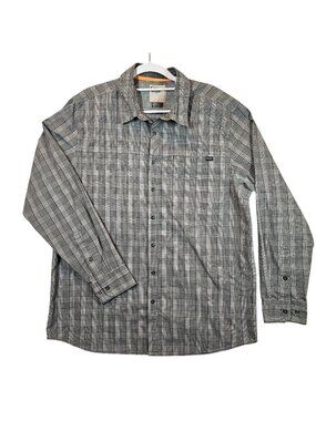 5.11 Tactical Gray Plaid Mens L Long Sleeve Snap close Shirt business casual
